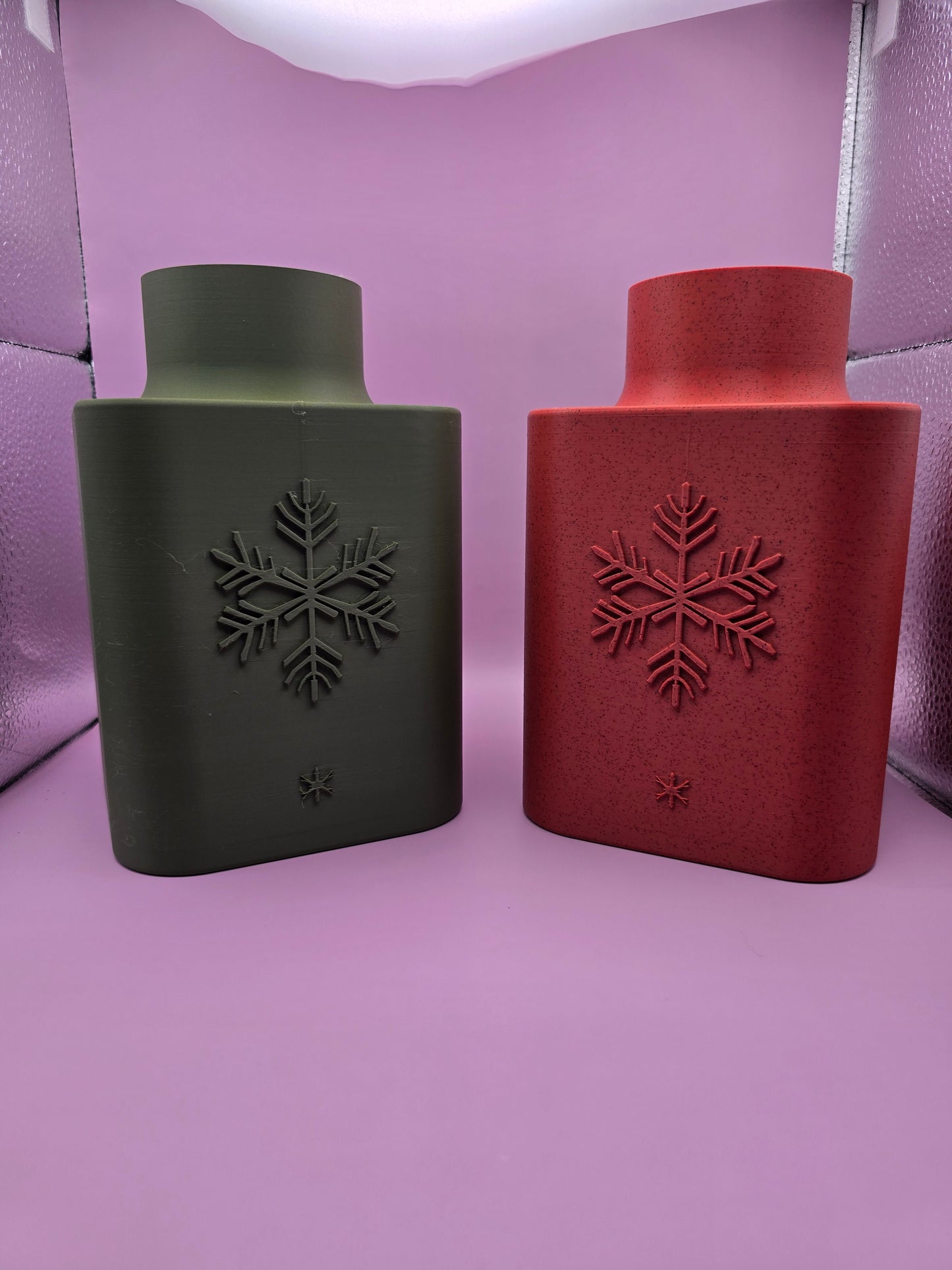 Snowflake Vase - Elegant Floral Vase with Snowflake Design for Home Decor Decoration Matte Centerpiece Minimalist Ornaments