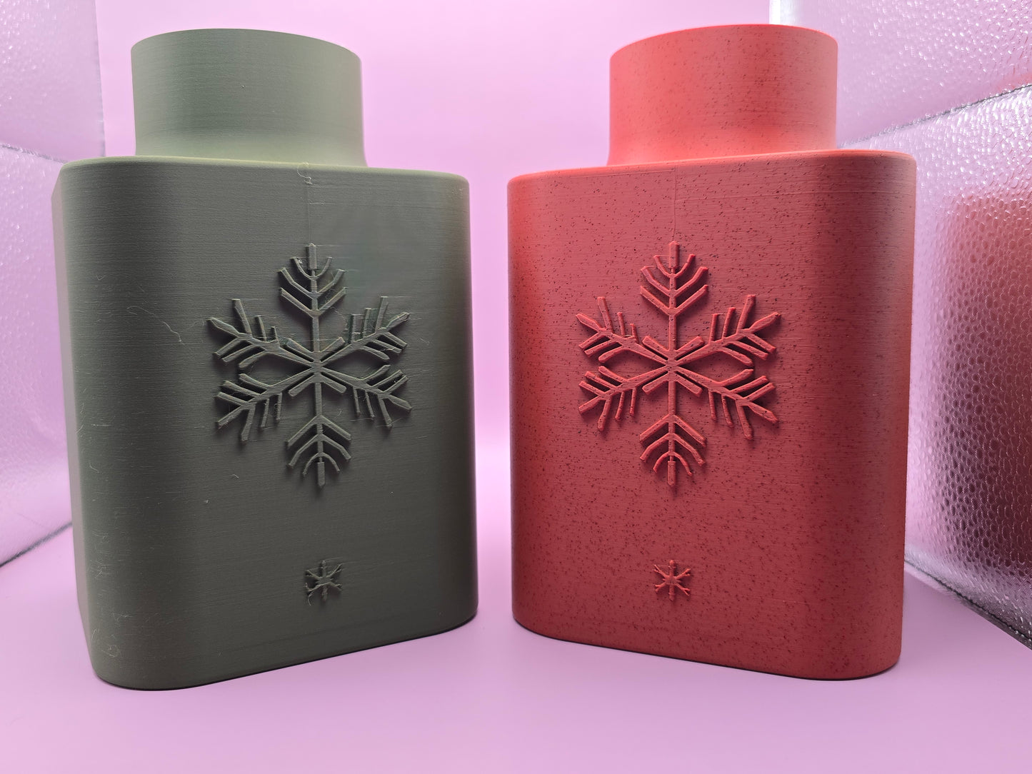 Snowflake Vase - Elegant Floral Vase with Snowflake Design for Home Decor Decoration Matte Centerpiece Minimalist Ornaments