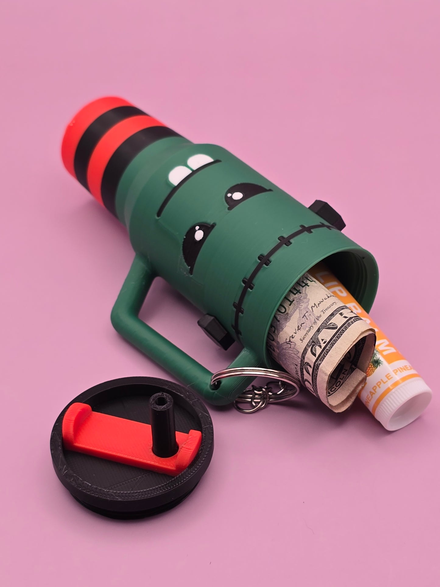 Frankenstein Cup Keychain - Unique Design with Decorative Elements - Ideal for Everyday Use