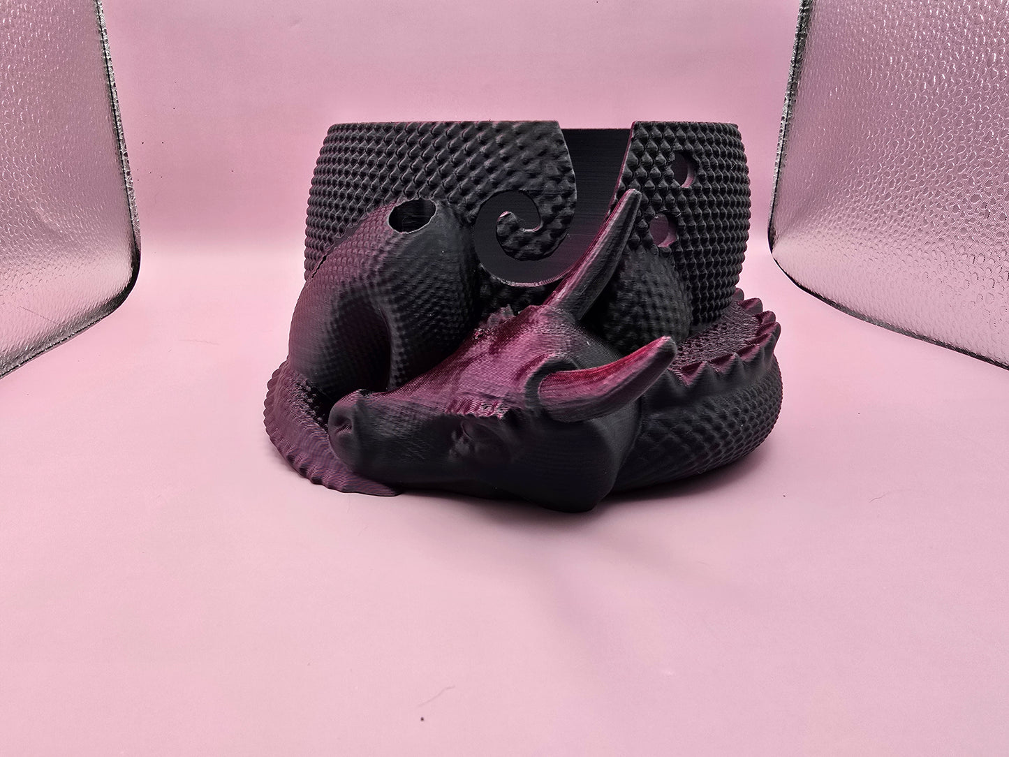 Dragon Themed Yarn Bowl - Unique Design for Crafting and Storage - Ideal for Dragon Lover Enthusiasts Tableware