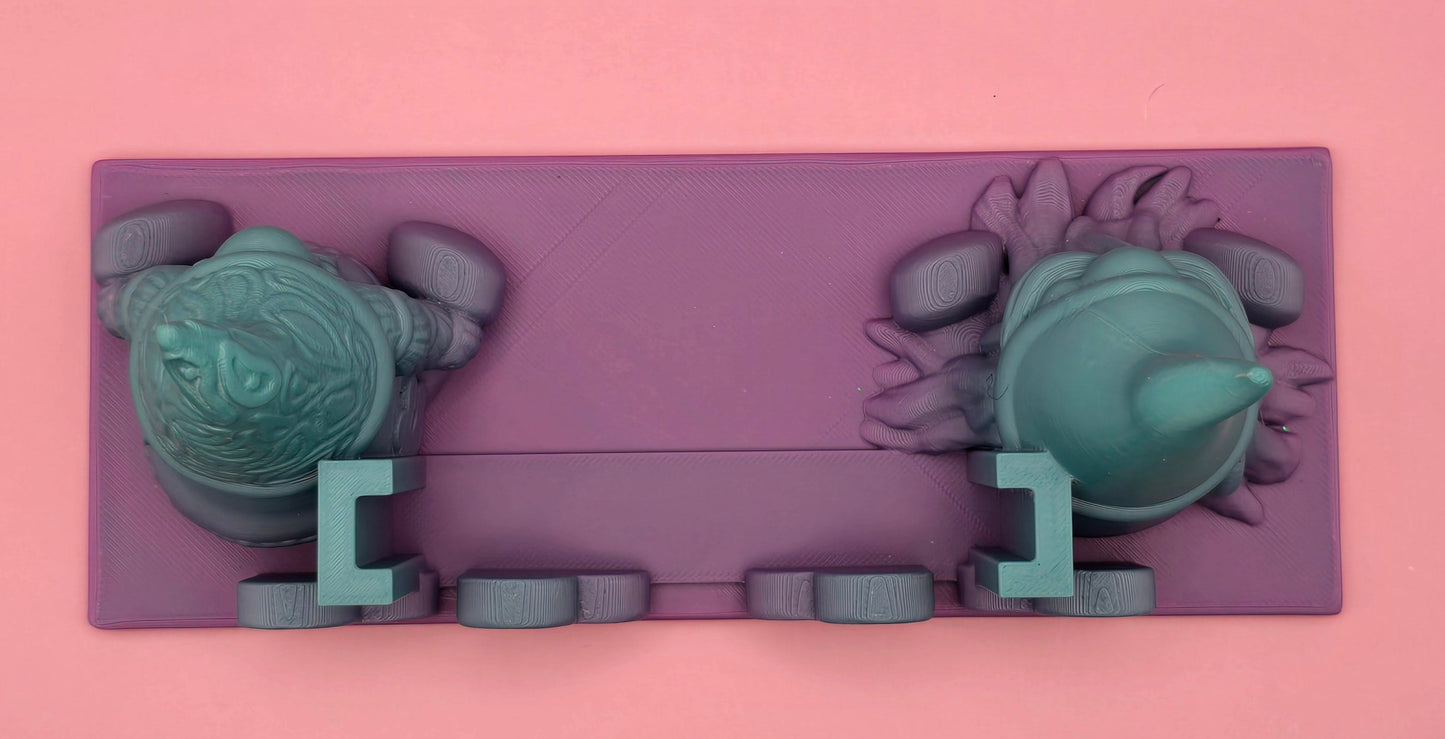 Gnome Business Card Holder - Simple Design with Blue Purple Color - Ideal for Everyday Use