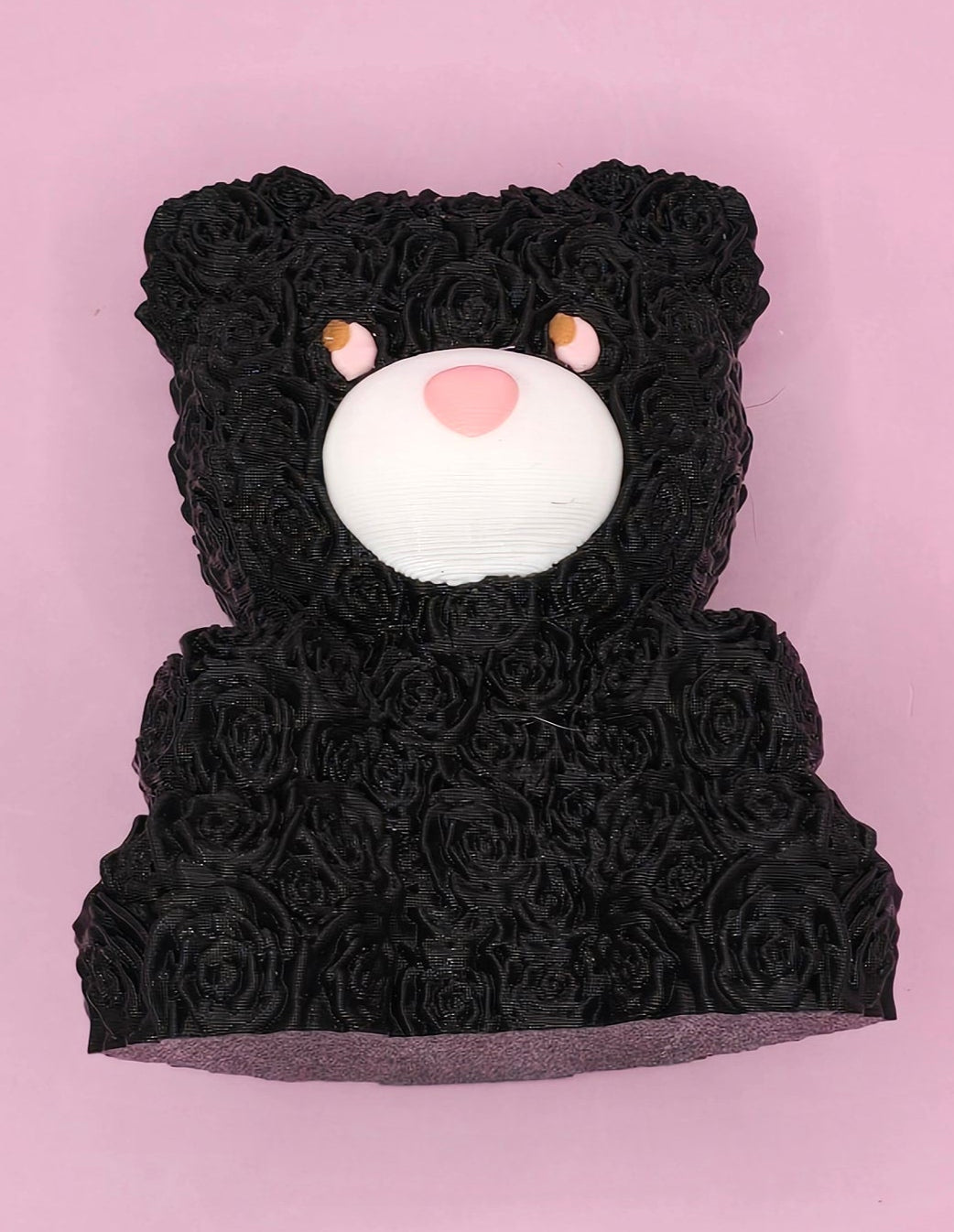 Rose Bear 3 Inches Tall Figurine - Collectible with Simple Design and Natural Features Decor Ornaments