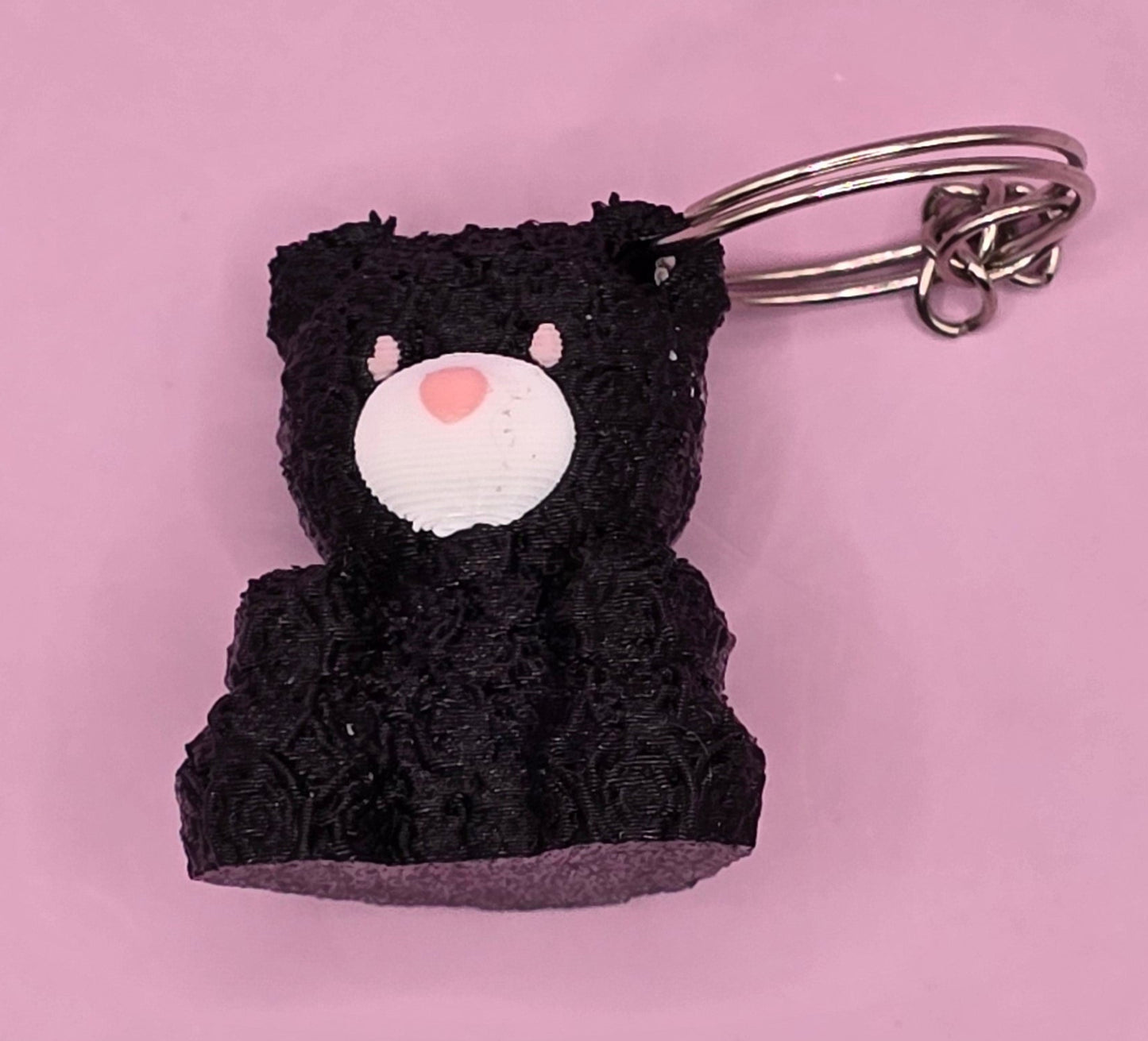 Rose Bear Keychain Figurine 1.5 Inches Tall - Ideal for Keychains and Accessories keychains