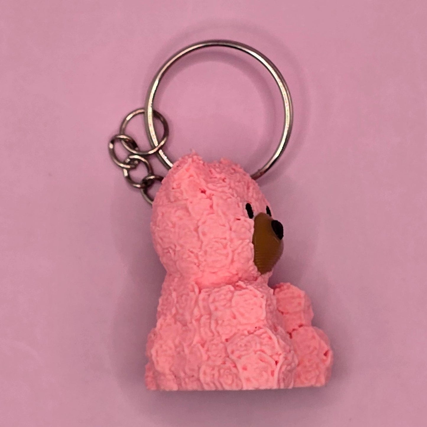 Rose Bear Keychain Figurine 1.5 Inches Tall - Ideal for Keychains and Accessories keychains
