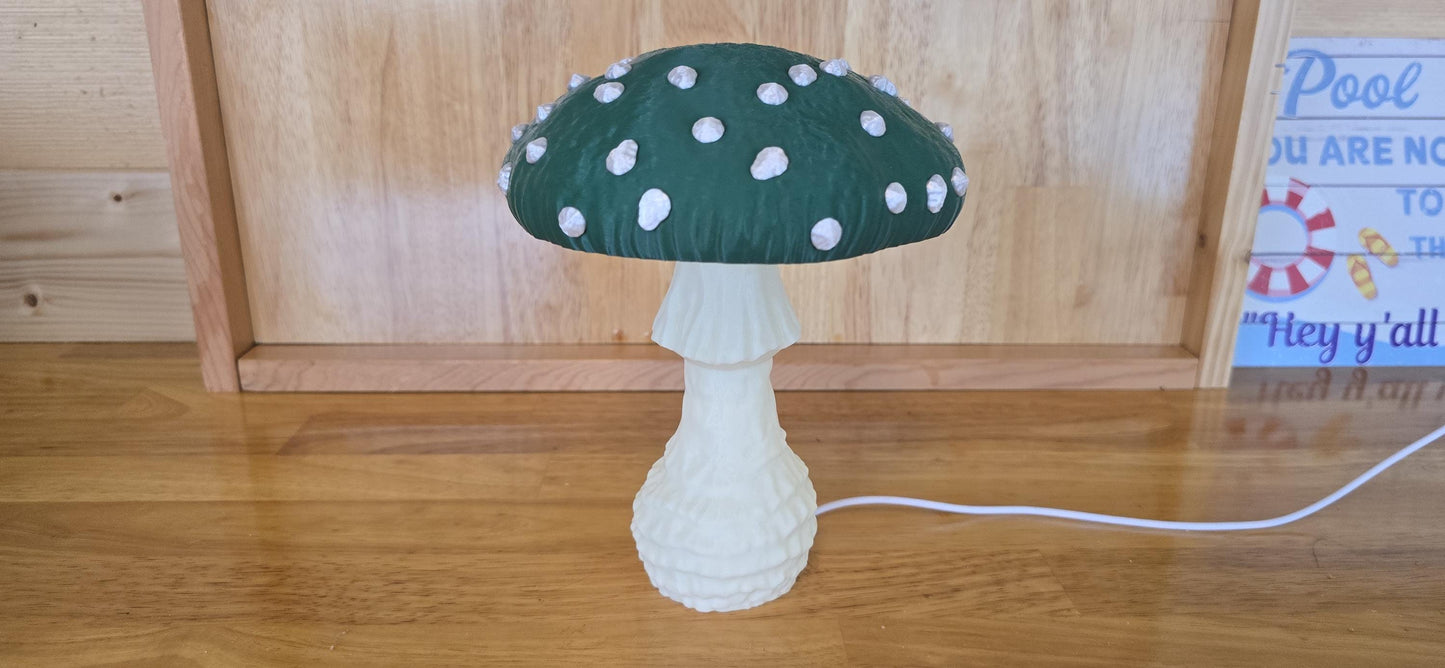 Mushroom Desk Lamp with LED puck light