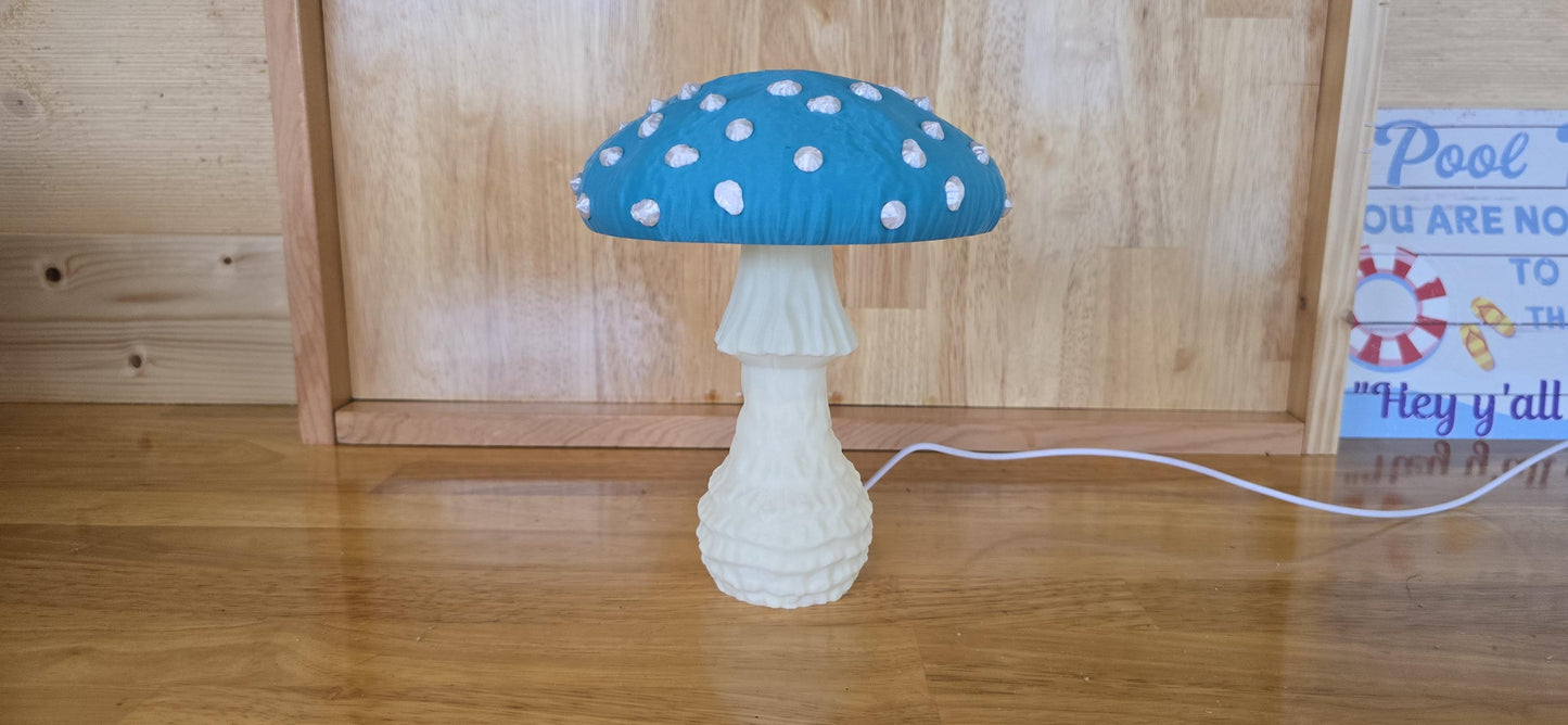 Mushroom Desk Lamp with LED puck light