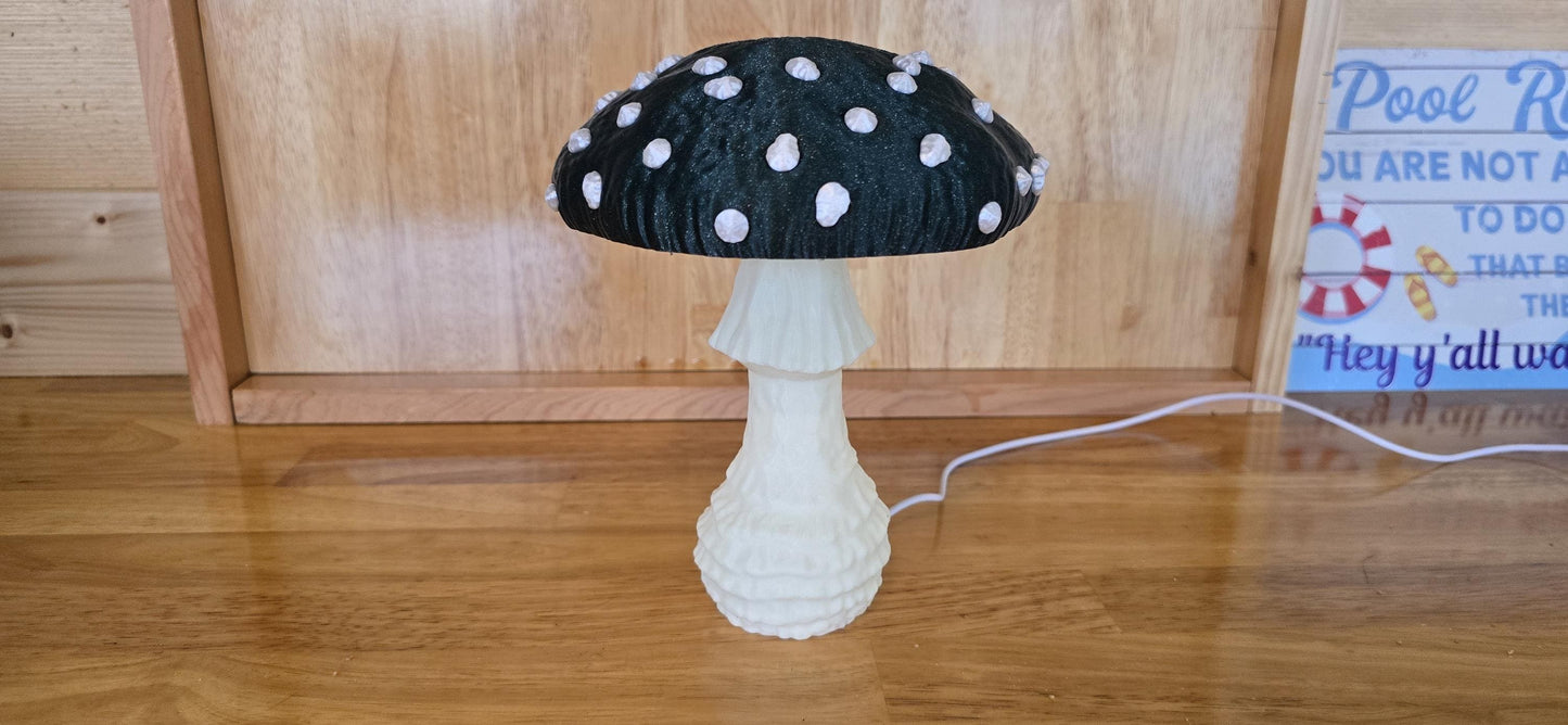 Mushroom Desk Lamp with LED puck light