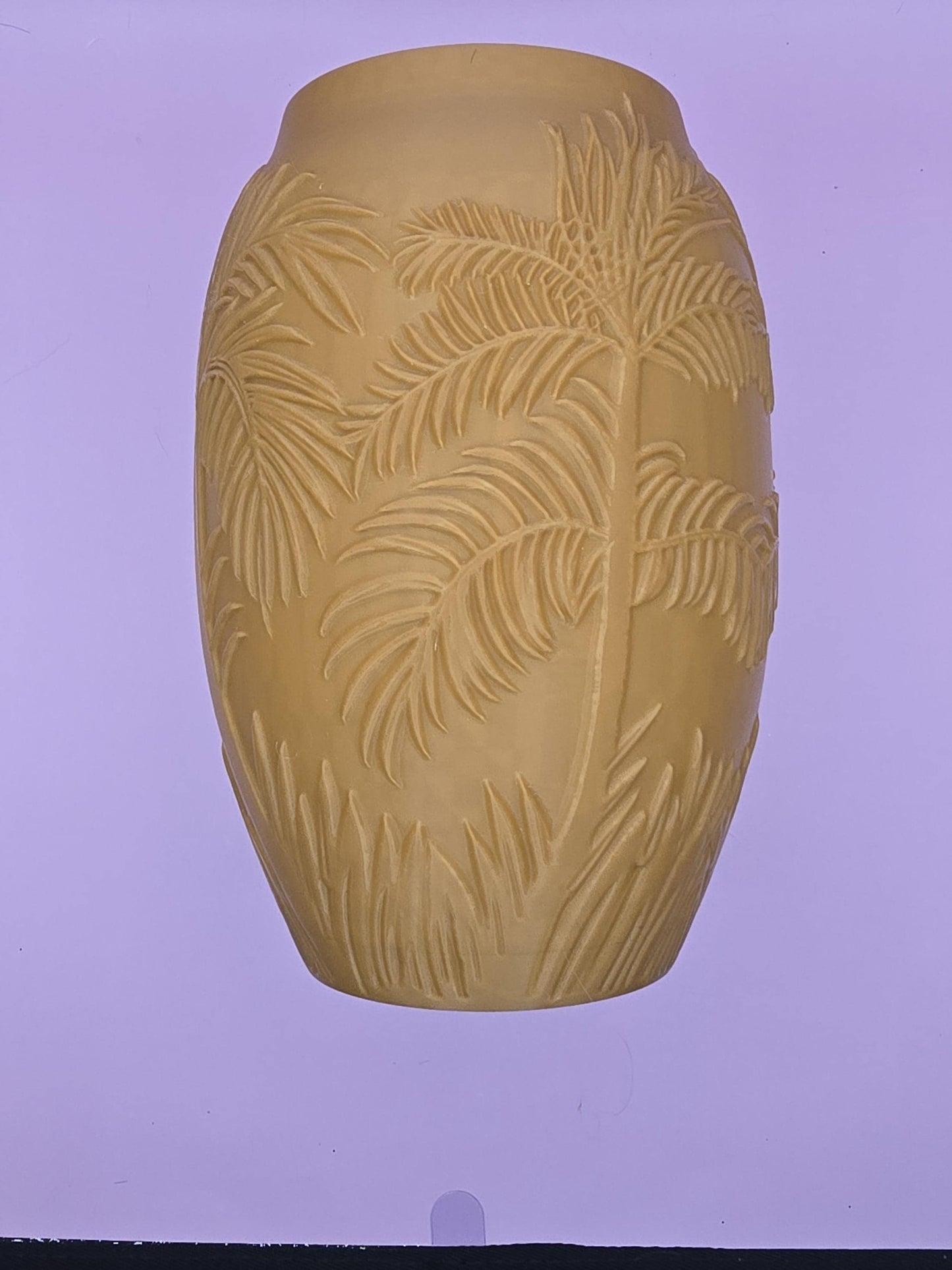 Palm Leaf Vase ā 3D Printed Eco Friendly Tropical Decor, Sustainable Modern Home Accent, Boho Plant-Inspired Vase