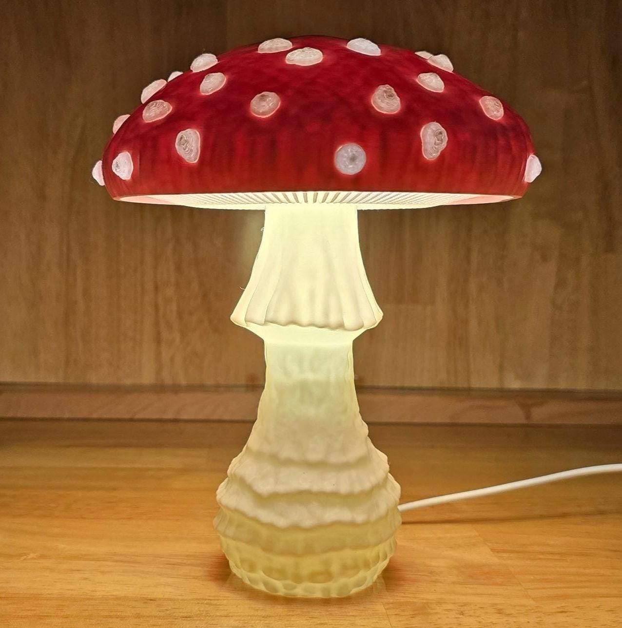 Mushroom Desk Lamp with LED puck light