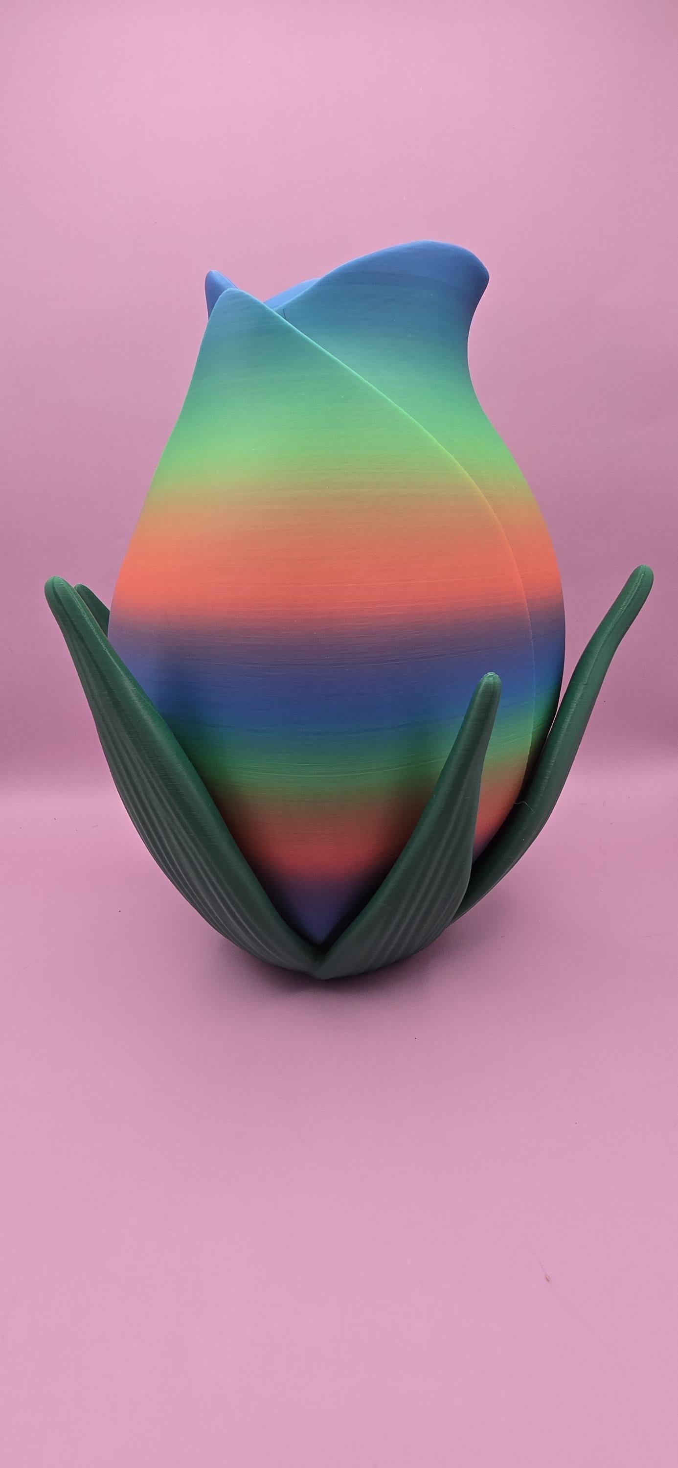 Eco-Friendly 3D Printed Rose Bud Vase โ Unique Floral-Inspired Home Decor, Romantic Gift