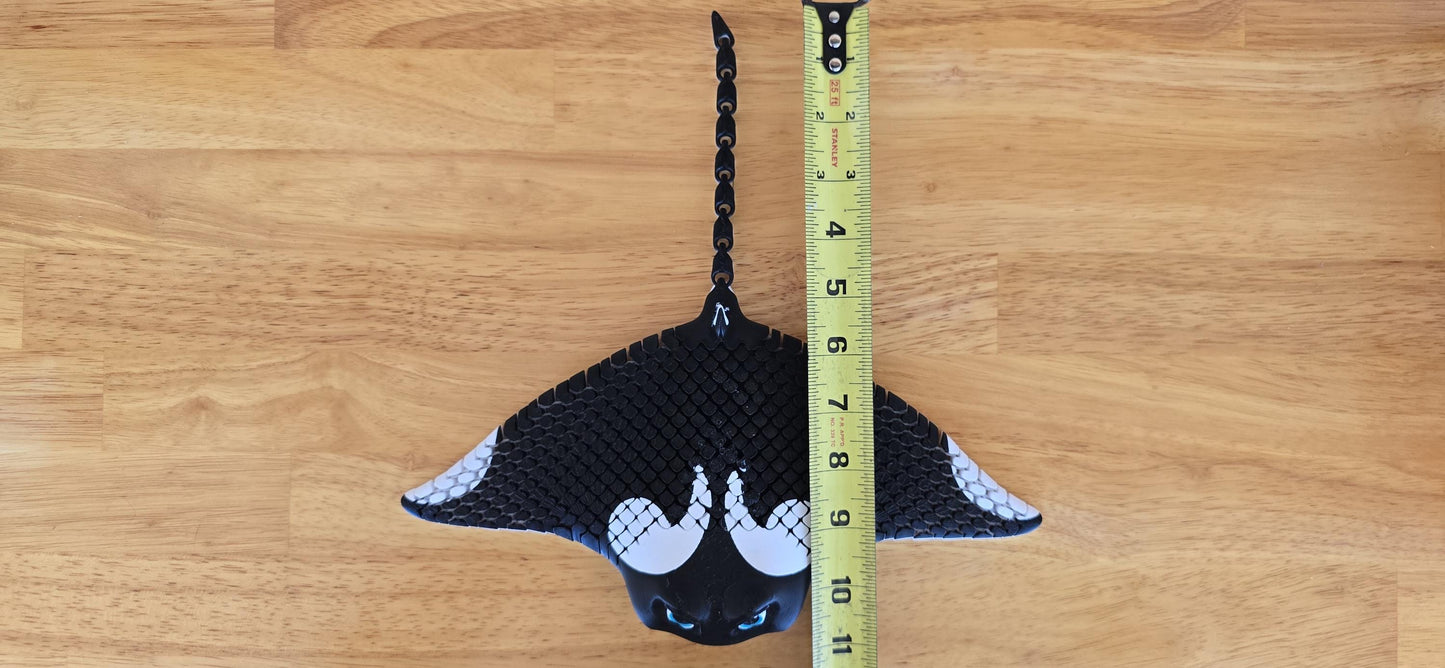 Eco-Friendly 3D Printed Manta Ray Toy – Articulated Ocean Animal Fidget Toy for Kids & Marine Life Lovers