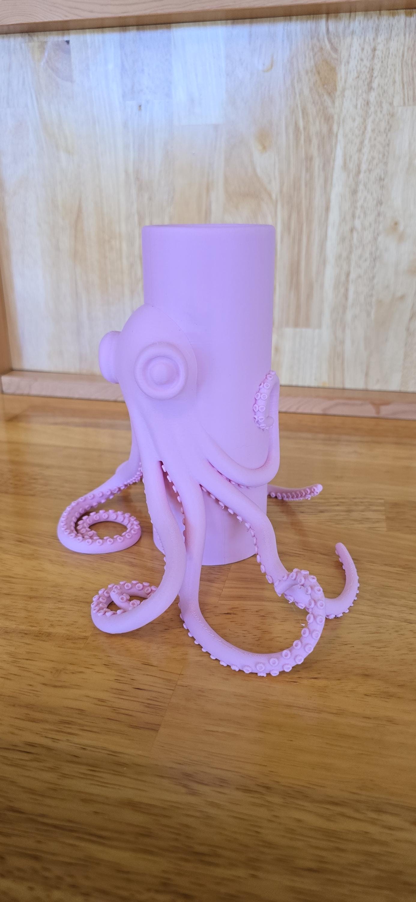 3D Printed Octopus Vase | Pink Tentacle Planter | Nautical Ocean Home Decor | Cephalopod Sculpture | Unique Sea Creature Gift