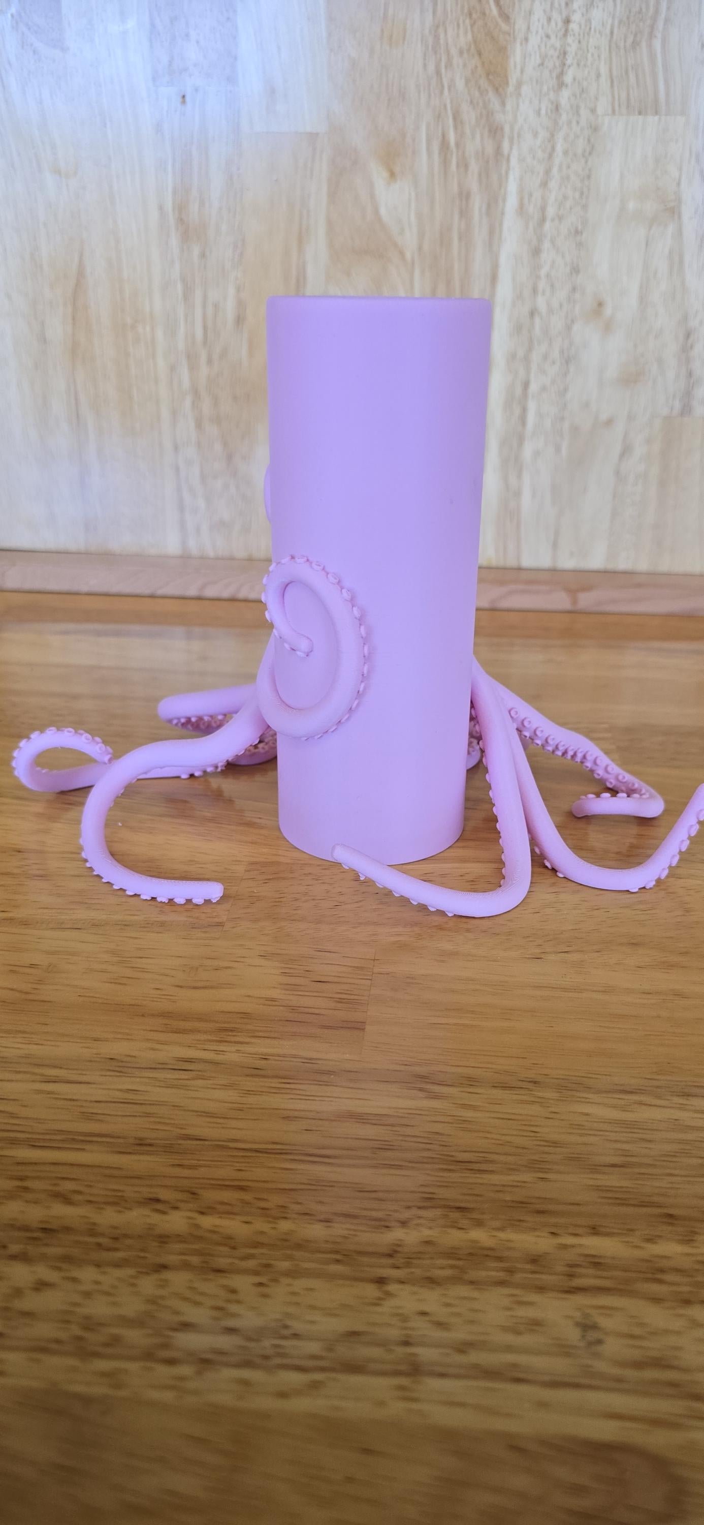3D Printed Octopus Vase | Pink Tentacle Planter | Nautical Ocean Home Decor | Cephalopod Sculpture | Unique Sea Creature Gift