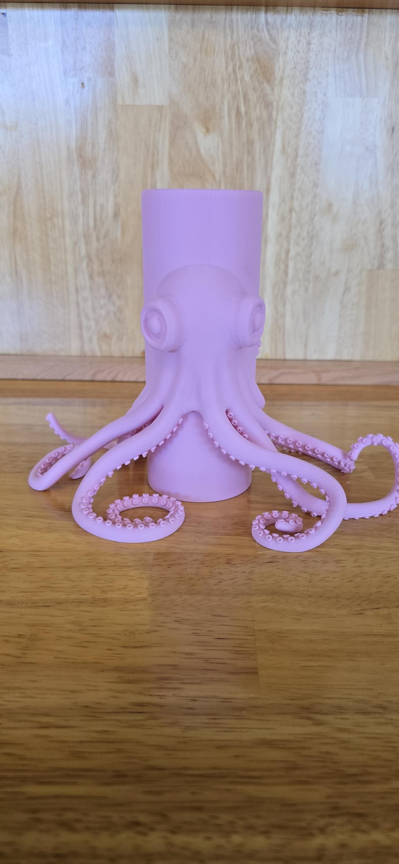 3D Printed Octopus Vase | Pink Tentacle Planter | Nautical Ocean Home Decor | Cephalopod Sculpture | Unique Sea Creature Gift
