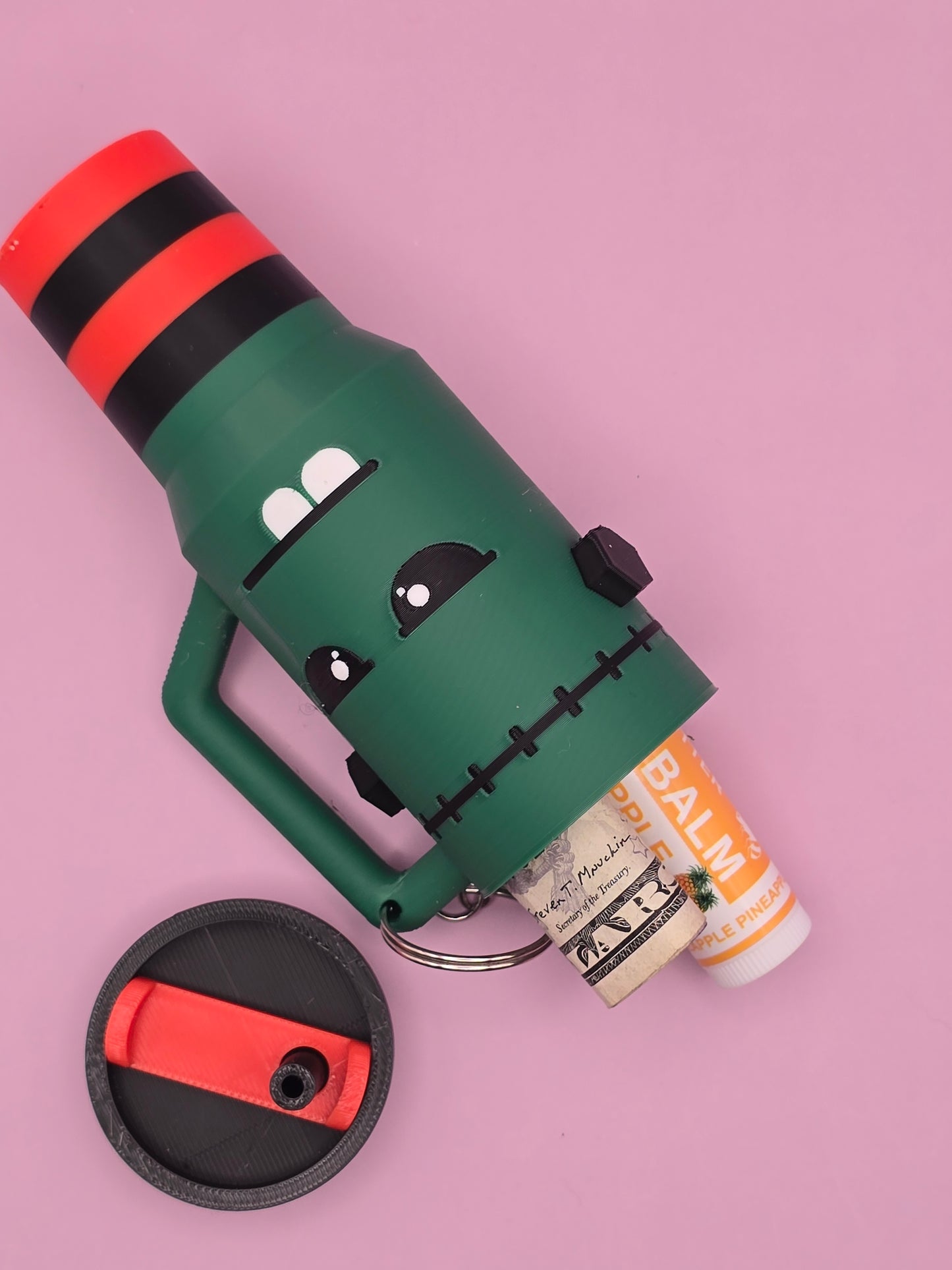 Frankenstein Cup Keychain - Unique Design with Decorative Elements - Ideal for Everyday Use