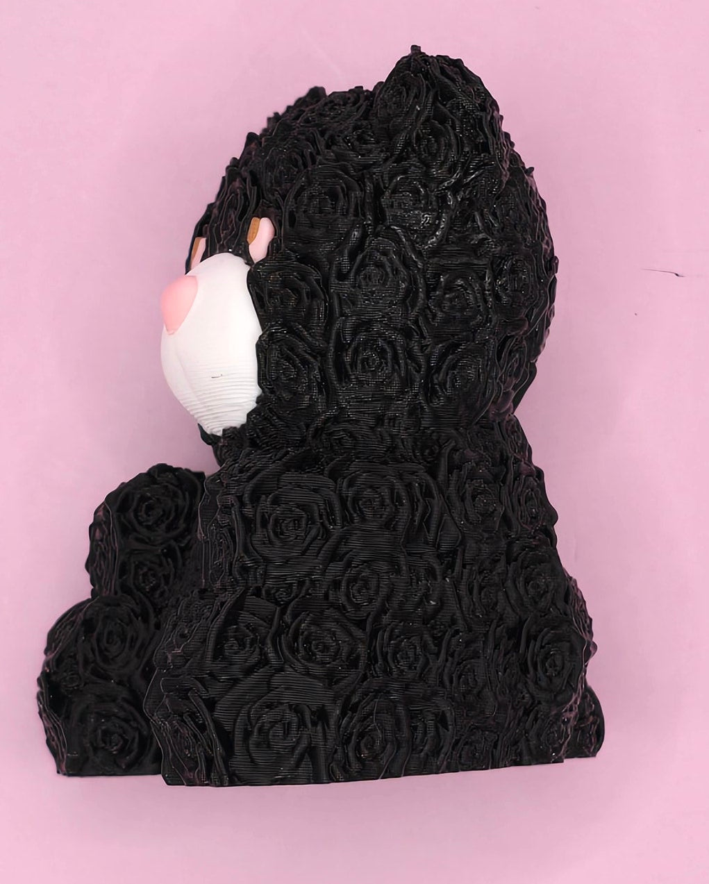Rose Bear 3 Inches Tall Figurine - Collectible with Simple Design and Natural Features Decor Ornaments