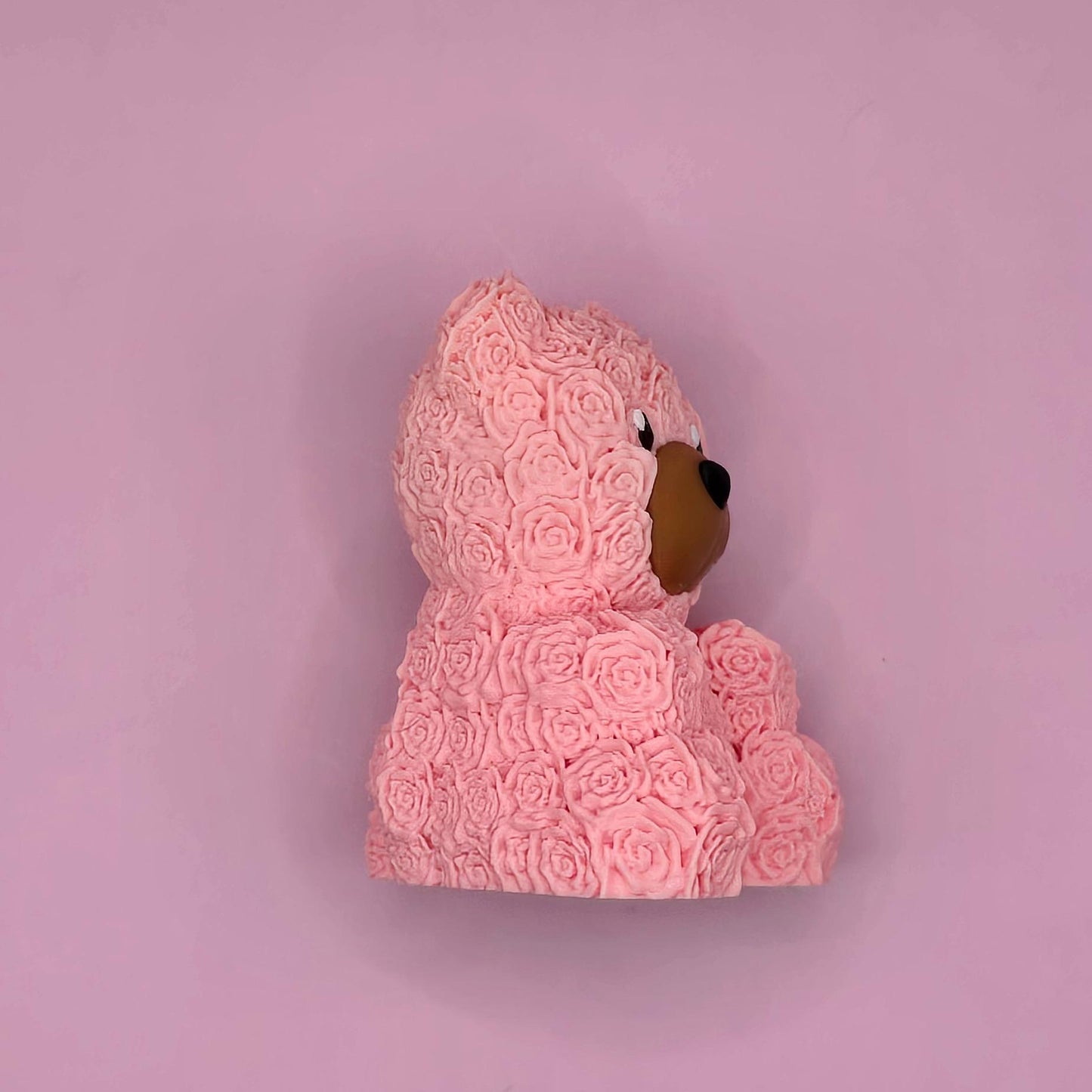 Rose Bear 3 Inches Tall Figurine - Collectible with Simple Design and Natural Features Decor Ornaments